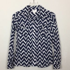 Milly of New York-Striped Button down Sz 2 Perfect